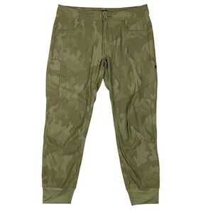 Prana Halle Camo Jogger Pants Women 10 Green Camouflage Cargo Hiking Utility
